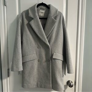 Abercrombie & Fitch Grey Peacoat
